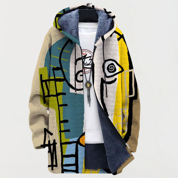 Zara | Geometrisk Kunst Hettegenser