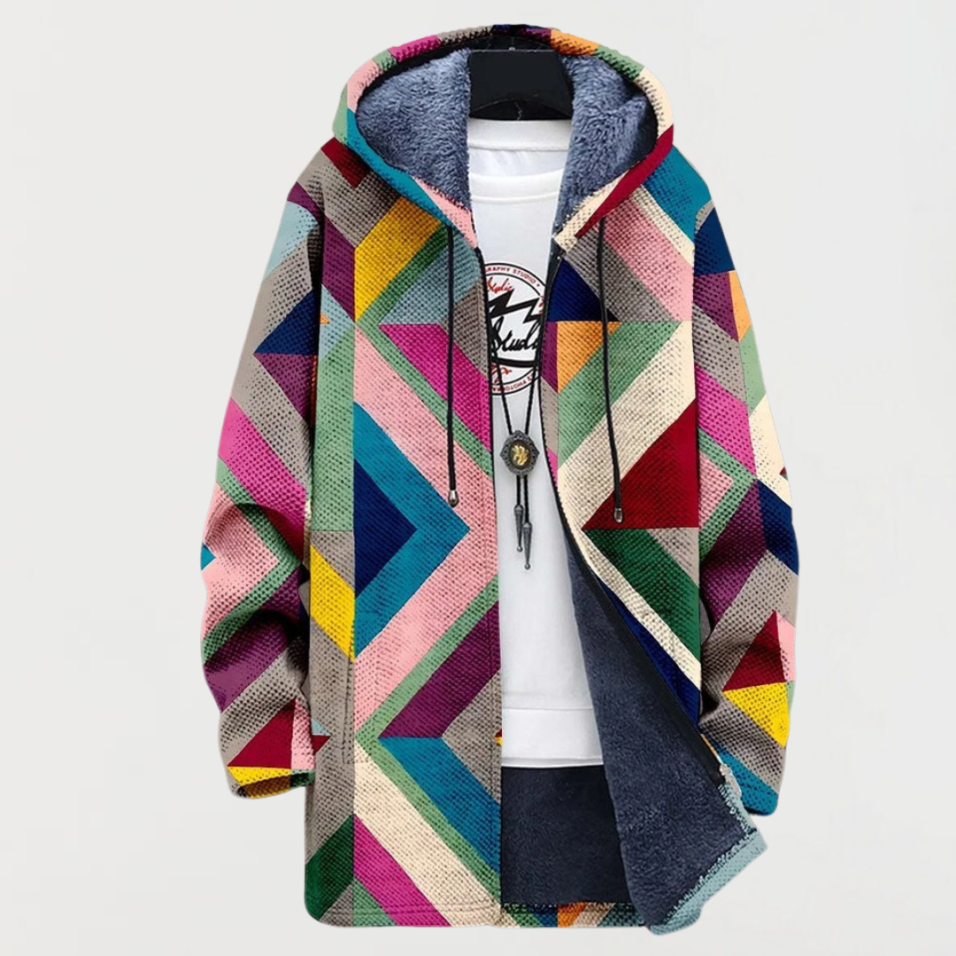 Zara | Geometrisk Kunst Hettegenser